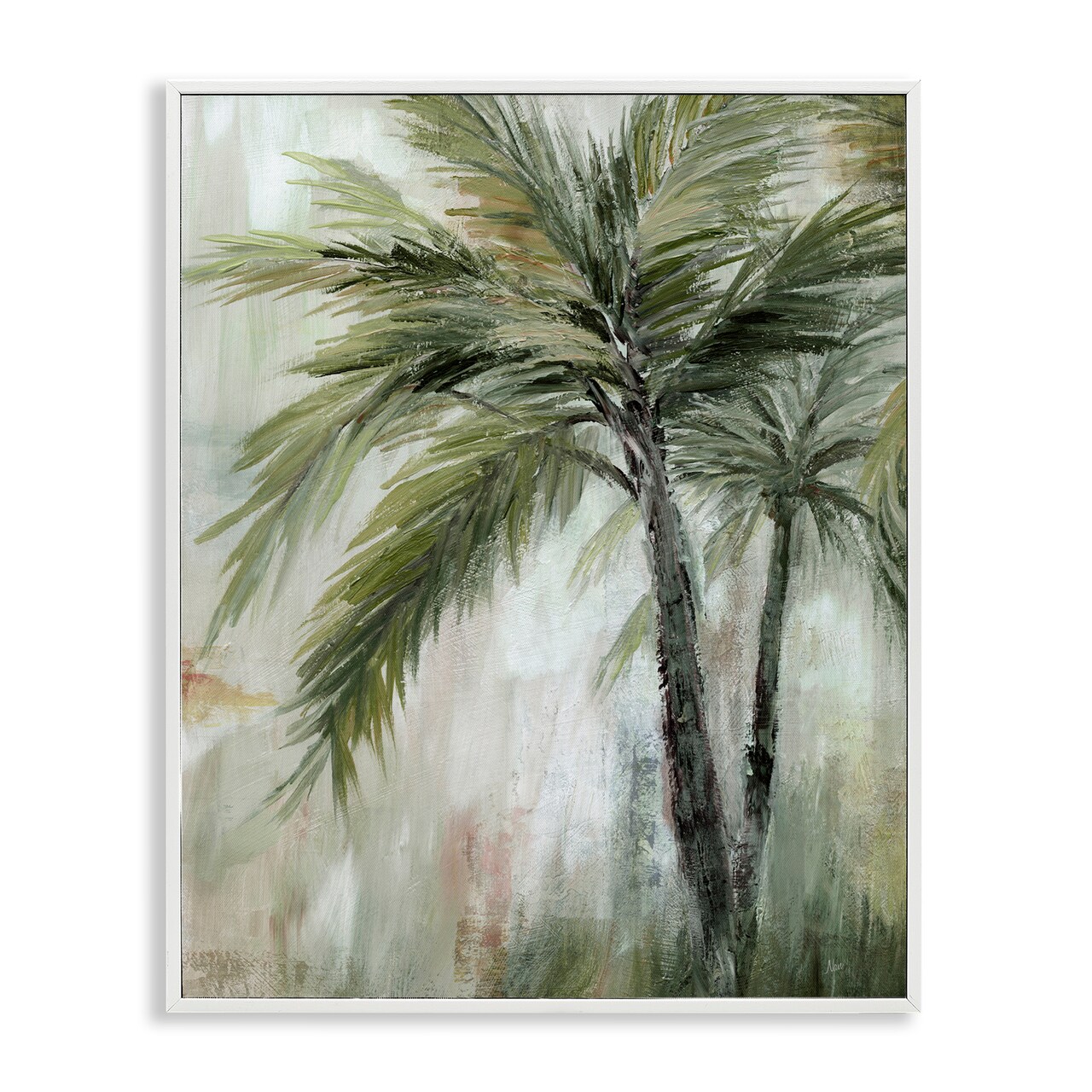 Stupell Industries Abstract Palm Fans Framed Giclee Wall Art Design by Nan